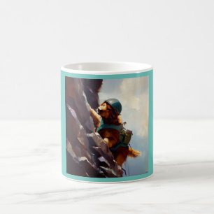 Taza De Café Escalada de rock de perro