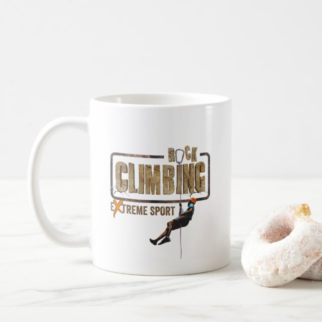 Taza De Café Escalada de rock | Mug clásico #11 (Con donut)