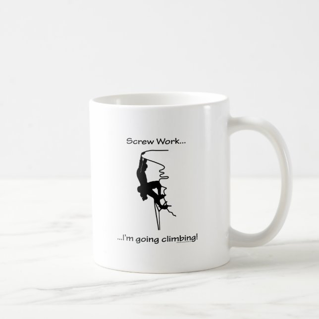 Taza De Café Escalada del trabajo del tornillo que va… (Derecha)
