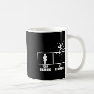 Taza De Café Escalada en pared Tu novia mi novia divertido 