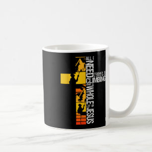 Taza De Café Escalando Jesús es mi roca cristiano escalador de 