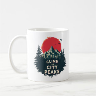 Taza De Café Escalar Los Picos De La Ciudad - Awai Aventura Mon