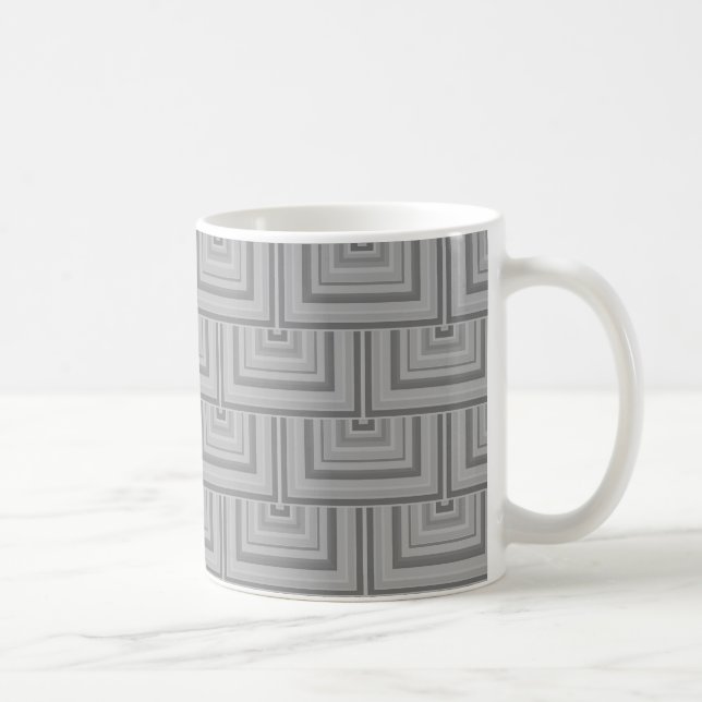 Taza De Café Escalas cuadradas grises (Derecha)