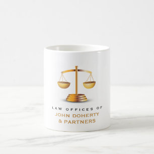 Taza De Café Escalas de justicia clásicas   Oficina de Derecho