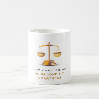 Taza De Café Escalas de justicia clásicas | Oficina de Derecho