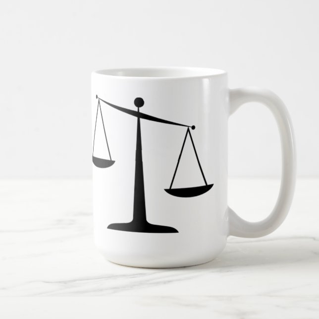 Taza De Café Escalas de la justicia (Derecha)