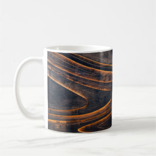 Taza De Café Escaleras de espiral negra y marrón