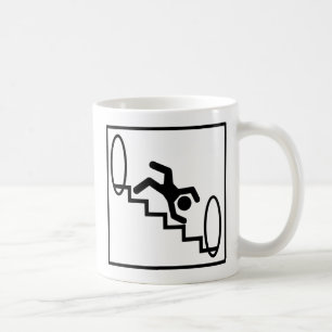 Taza De Café Escaleras de Stickman - peligro