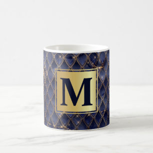 Taza De Café Escamas de dragón con destellos de navío y oro
