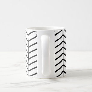 Taza De Café Escándalo retro geométrico Minimalista blanco negr