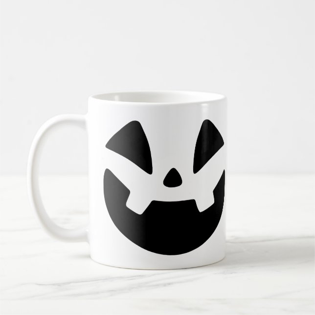 Taza De Café Escandaloso Jack-o'-Lantern Silhouette Halloween M (Izquierda)