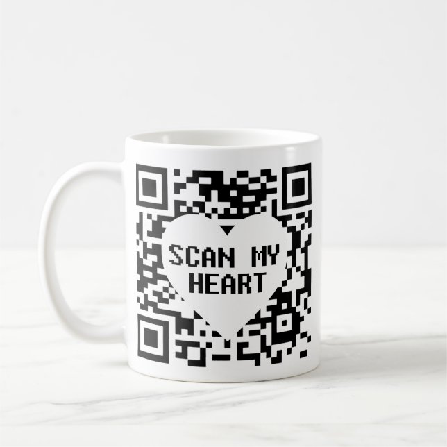 Taza De Café Escanea mi corazón     (Izquierda)