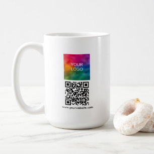 Taza De Café Escanéame Código QR Subir Logo Promocional Moderno