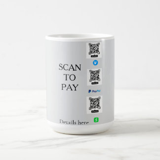 Taza De Café escanear para pagar detalles del código QR de Venm
