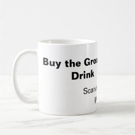 Taza De Café escaneo de código QR de soltero para pagar una beb