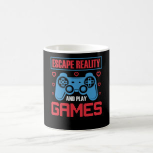 Taza De Café Escapa de la realidad y juega Videojuego