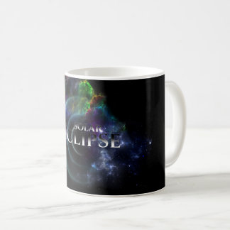 Taza De Café Escapada de arte fractal de eclipse solar