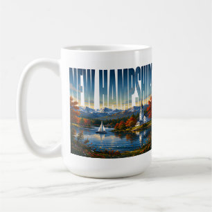 Taza De Café Escapada de otoño en los lagos de montaña de New H