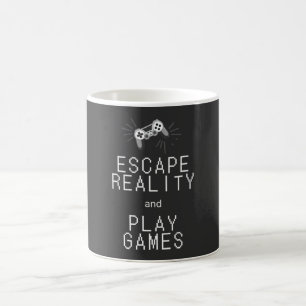 Taza De Café Escapar Realidad Jugar Juegos Retro