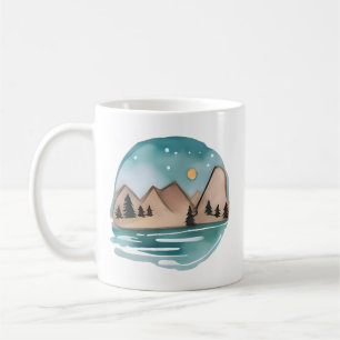 Taza De Café Escape de la montaña bajo las estrellas