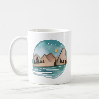 Taza De Café Escape de la montaña bajo las estrellas