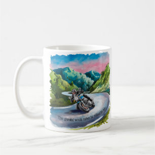 Taza De Café Escape de papá - Bomba de aventura en moto