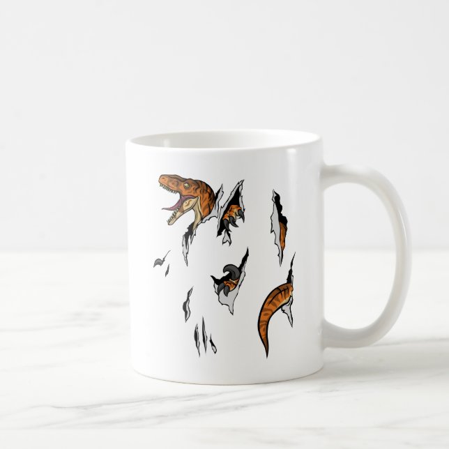 Taza De Café Escape de Velociraptor (Derecha)