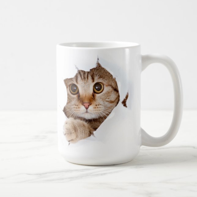 Taza De Café ¡escape del gato! (Derecha)