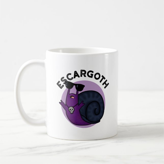Taza De Café Escar-gótico Gracioso Gótico de Guay Snail Pun (Izquierda)