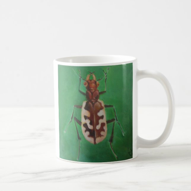 Taza De Café Escarabajo de tigre hermoso (Derecha)
