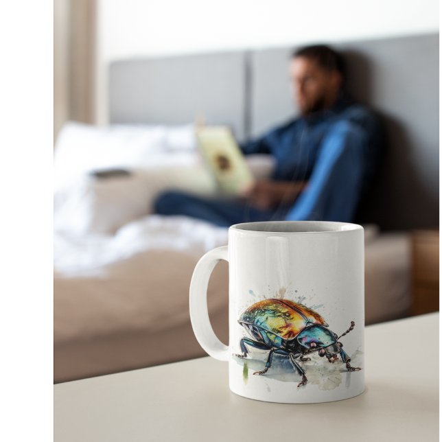 Taza De Café Escarabajo irlandés en acuarela (Subido por el creador)