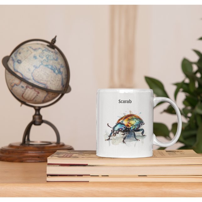 Taza De Café Escarabajo irlandés en acuarela, personalizado (Subido por el creador)