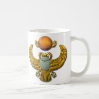 Taza De Café Escarabajo sagrado egipcio antiguo - oro