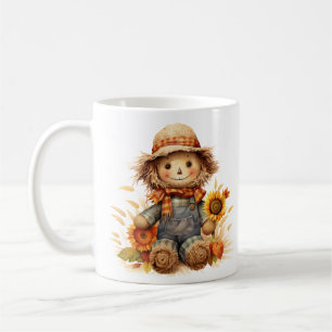 Taza De Café Escarecrow con girasol