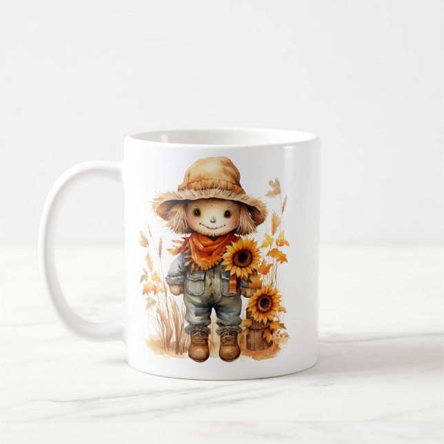 Taza De Café Escarecrow con girasol (Izquierda)