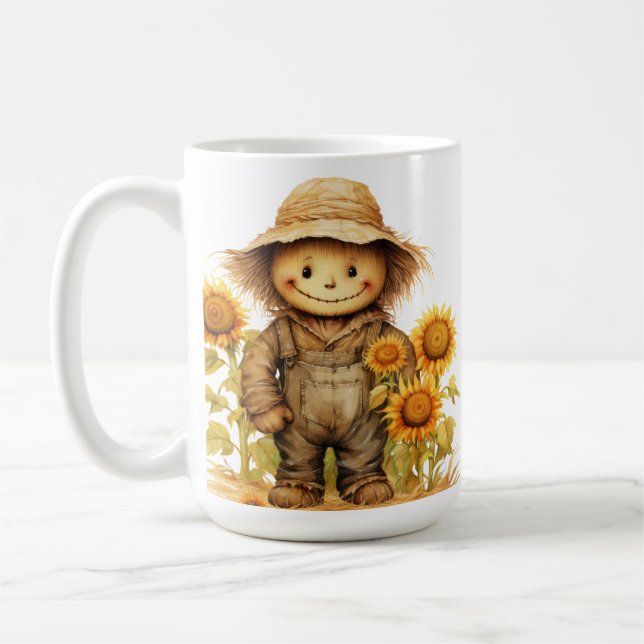 Taza De Café Escarecrow con girasoles (Izquierda)