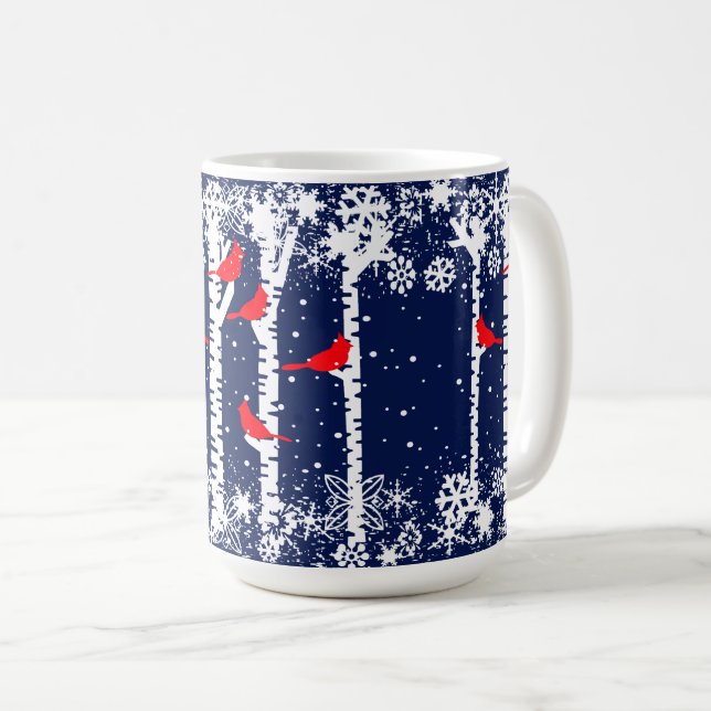 Taza De Café Escena Cardinal De Invierno (Anverso derecho)