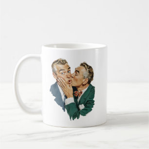 Taza De Café Escena de beso sorpresa con humor vintage