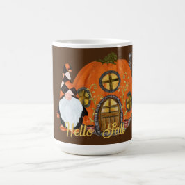 Taza De Café Escena de caída de la casa de la calabaza y el nom