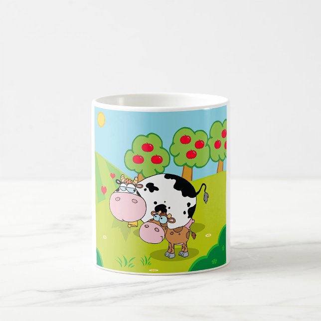 Taza De Café Escena de granja de vaca y ternero (Subido por el creador)