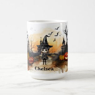 Taza De Café Escena de Halloween