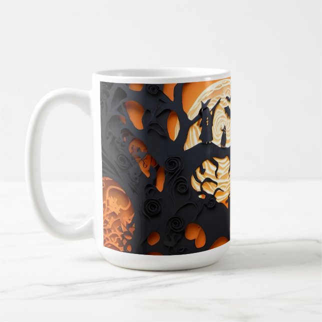 Taza De Café Escena de Halloween de Papercut