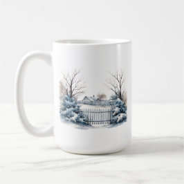 Taza De Café Escena de invierno