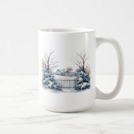 Taza De Café Escena de invierno