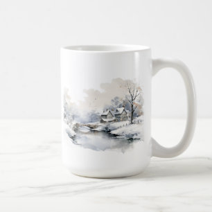 Taza De Café Escena de invierno