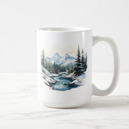 Taza De Café Escena de invierno