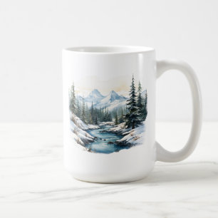 Taza De Café Escena de invierno