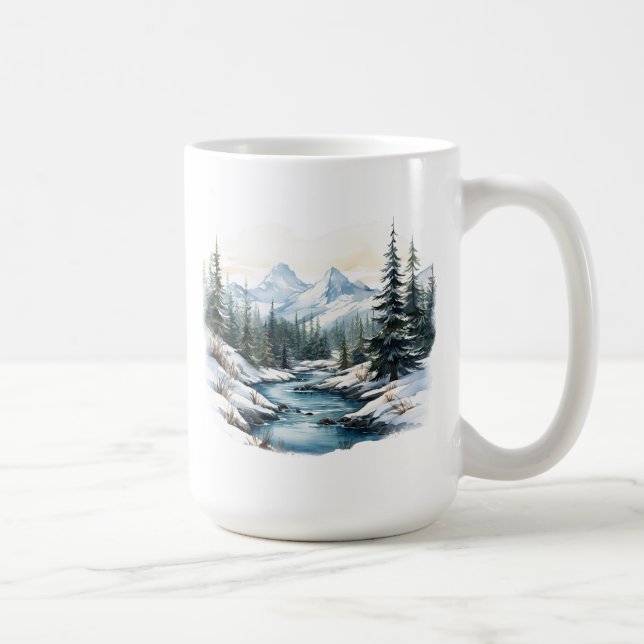 Taza De Café Escena de invierno (Derecha)