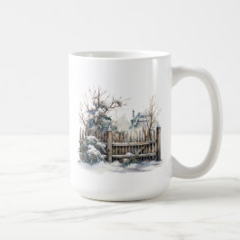 Taza De Café Escena de invierno