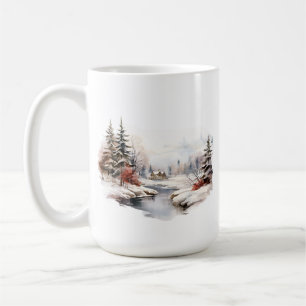 Taza De Café Escena de invierno